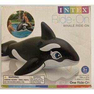 Intex Ride On Whale Inflatable Pool Float Toy 76"x47" Ugly Shamu NEW NIB 2014